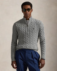 Maglione Uomo a Trecce con Mezza Zip - immagine 4