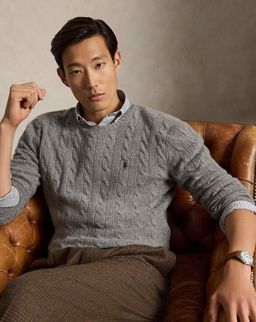 Maglione Uomo Girocollo a Trecce - immagine 2