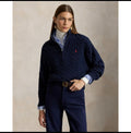 Damen · Zopfmuster mit Halbzip